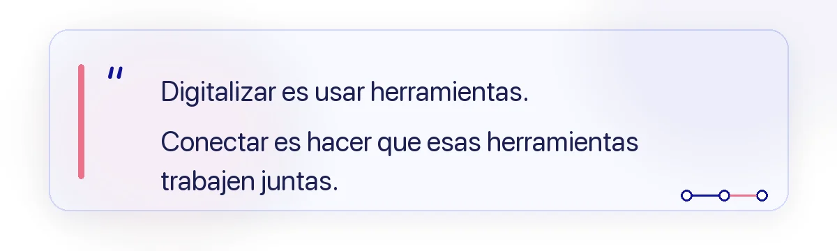 Digitalizar es usar herramientas; conectar es hacer que trabajen juntas